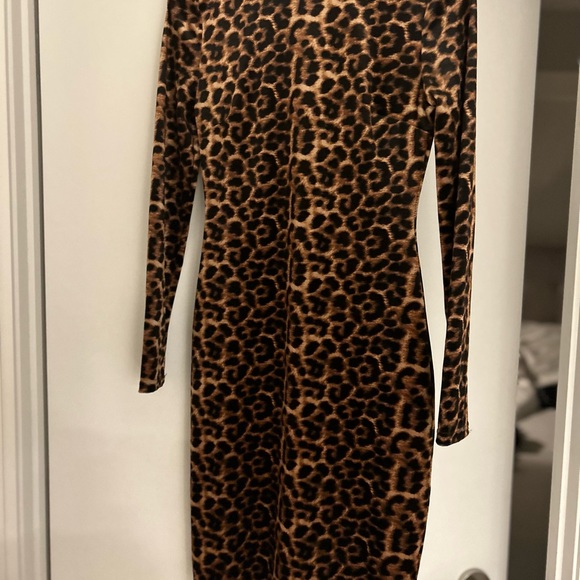 AQUA leopard dress velvet - Picture 3 of 4